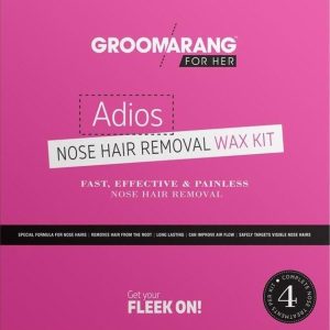 Groomarang Groomarang Adios Neushaar Verwijder Wax Kit - Voor Haar - Incl. Benodigdheden