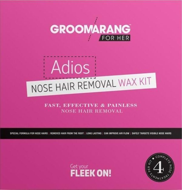 Groomarang Groomarang Adios Neushaar Verwijder Wax Kit - Voor Haar - Incl. Benodigdheden