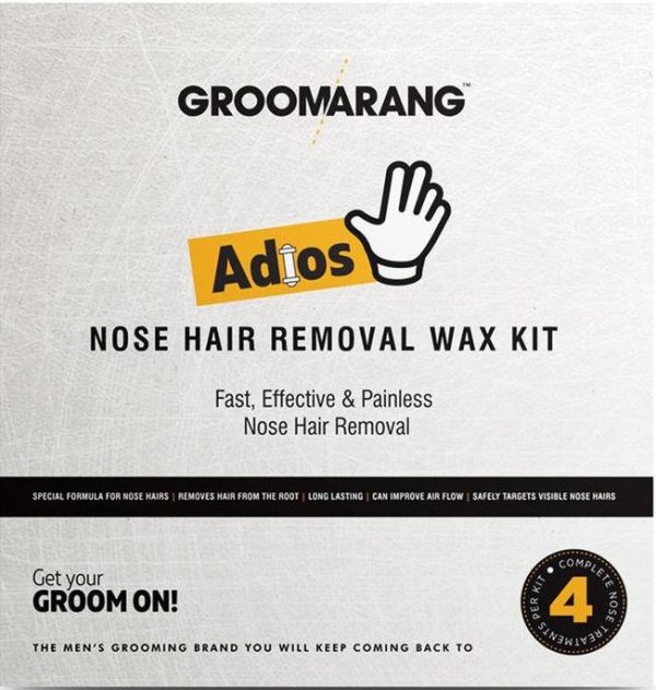 Groomarang Groomarang Adios Neushaar Verwijder - Wax Kit - Voor Hem - Incl. Benodigdheden