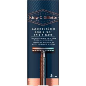 Gillette King C. Gillette Double Edge Safety Razor + 5 Mesjes