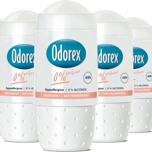 Odorex Odorex Deo Roll-on - 0% Parfum 50 ml. 6 x Voordeelpak