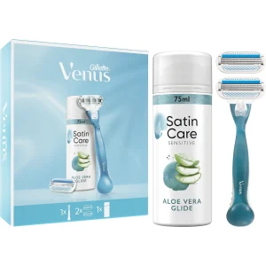 Gillette Gillette Venus geschenkset met Scheerhouder en 2 scheermesjes en Satin Care scheergel