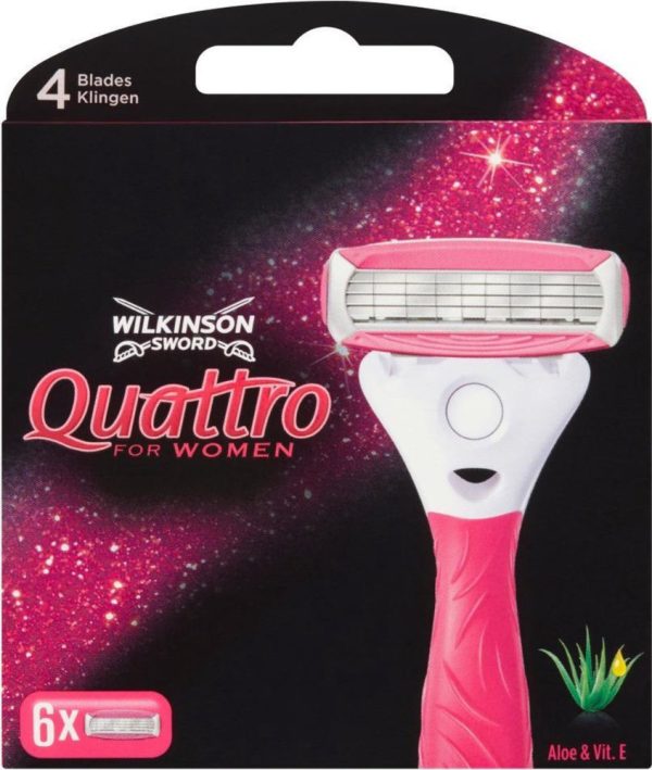 Wilkinson Wilkinson Navulmesjes Quattro For Women - 6 Stuks