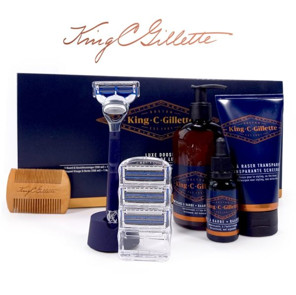 Gillette King C. Gillette Deluxe Baardverzorging set (7-delig)