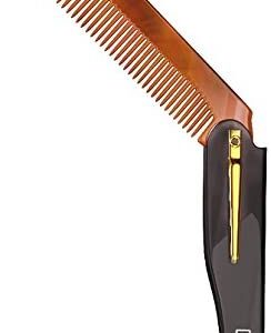 Huismerk Premium Snor- en Baardkam, inklapbaar - 9 à 17 cm