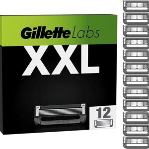 Gillette Gillette Labs Navulscheermesjes - 12 Stuks Jaarpack - Met Exfoliating Bar & Heated Razor Compatibiliteit
