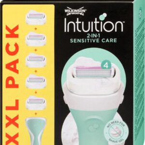 Wilkinson Wilkinson Intuition Sensitive Care XXL Pack - Scheerapparaat met 5 Navulmesjes voor de Gevoelige Huid